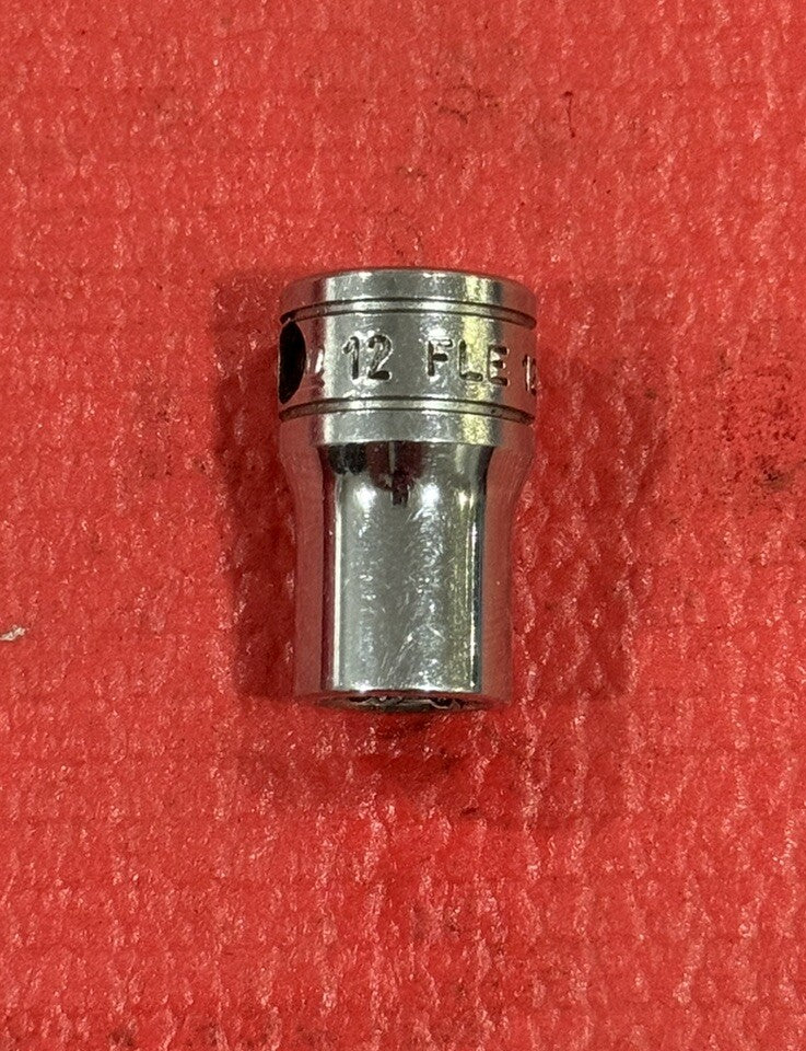 Snap-On Tools FLE 120 3/8" Drive Chrome TORX Shallow Socket E12 Made in USA