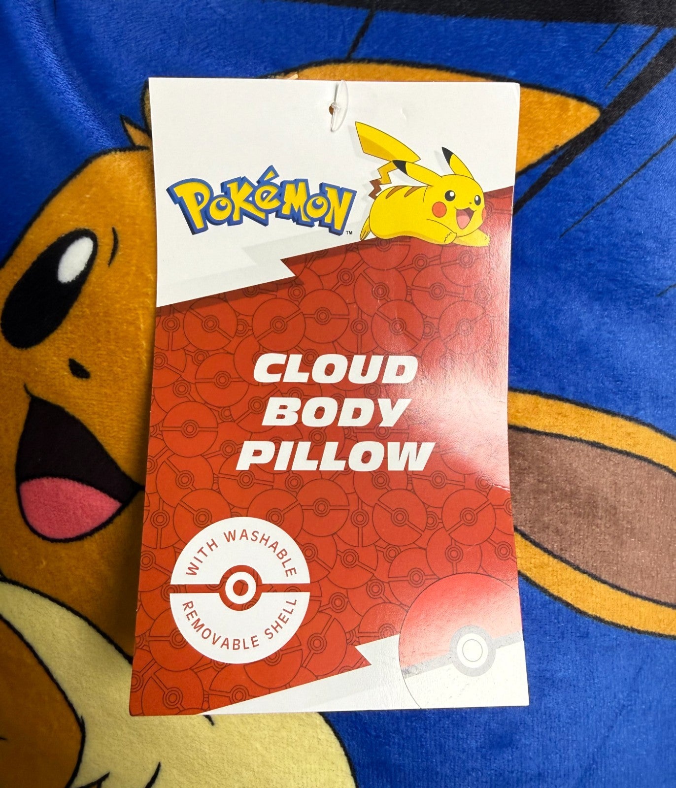 NEW Pokémon Cloud Body Pillow Pikachu Charmander Eevee Kids Bedding Plush 18x36"