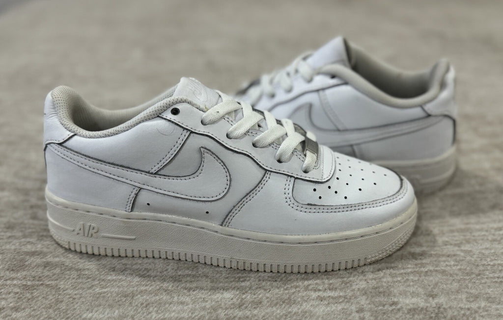 NIKE Air Force 1 Low GS Triple White Shoes DH2920-111 Kids Size 5.5Y