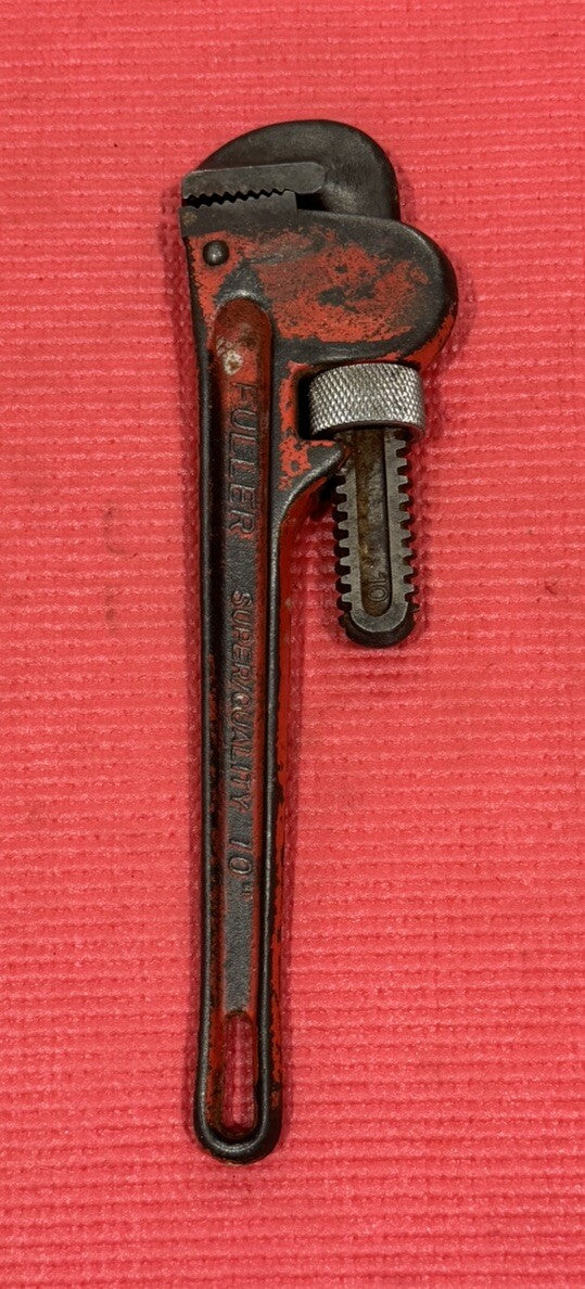 Vintage Fuller 10" Super Quality Red Pipe Wrench - Plumbing Wrench Tool - Japan