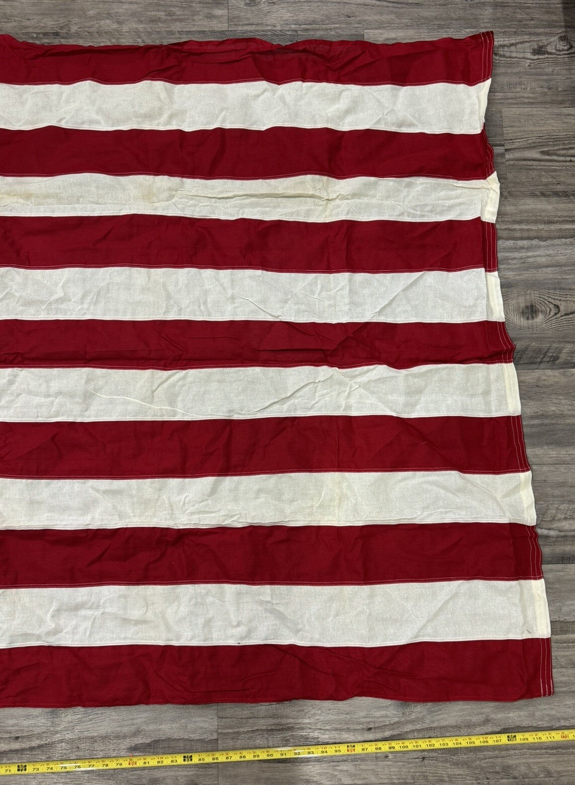 Vintage USA Flag Valley Forge Cotton Bunting Best American 50 Stars  112" x 56”