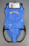 NWT Billabong One-Piece Swimsuit Women Small Blue Sleeveless Stretch Summer Gear