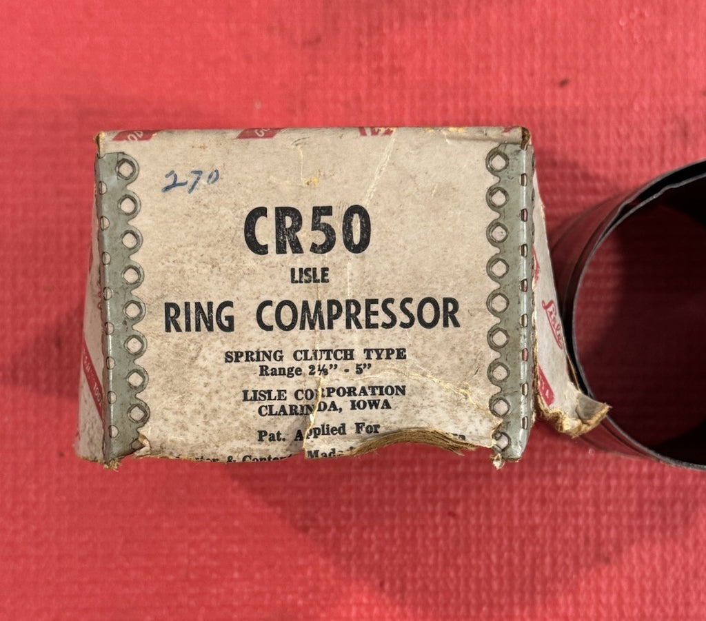 Lisle Tools CR50 Ring Compressor Spring Clutch Type Range 2-1/8”- 5” Made In USA