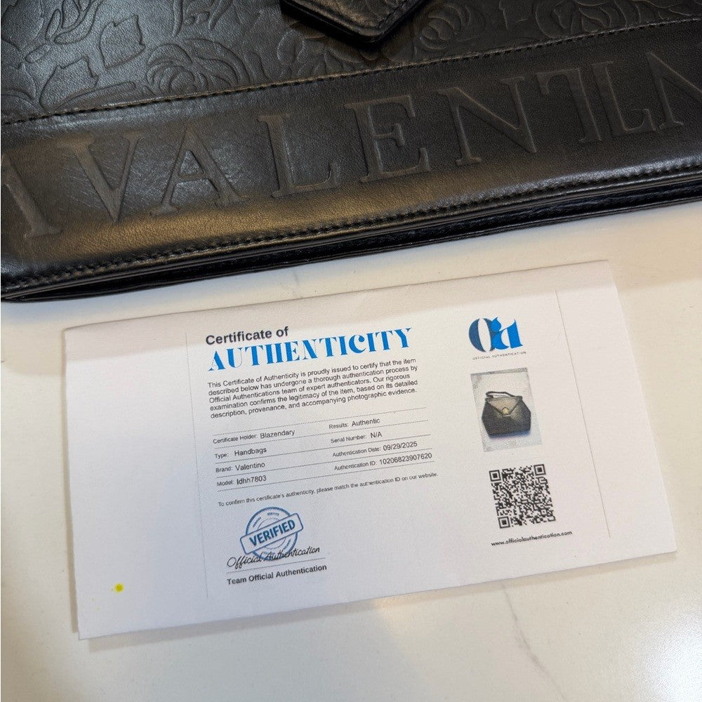 Valentino Black Embossed Women's Bag