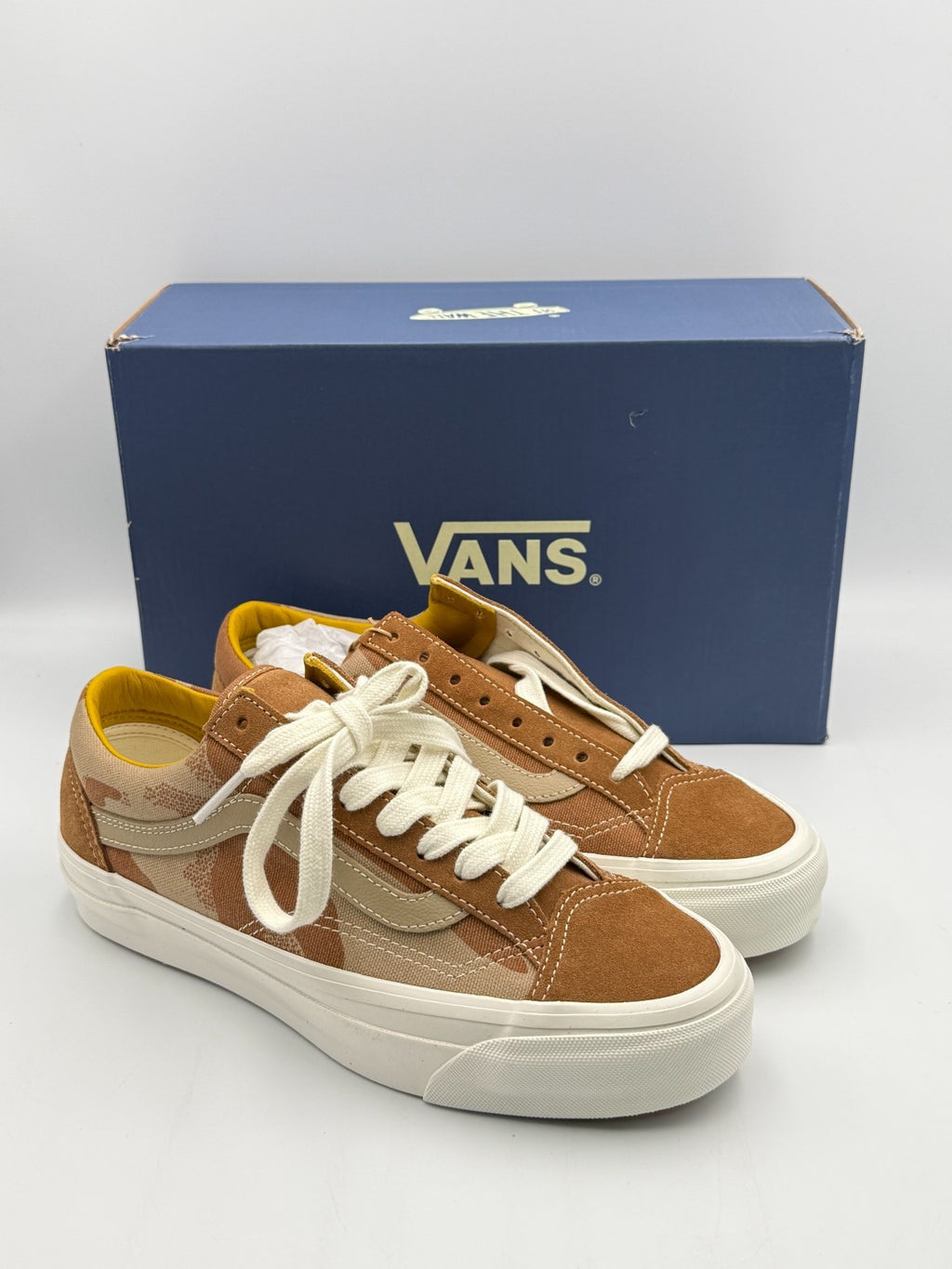Vans Lx Old Skool 36 Sneakers Men's 6.5 Desert Chipmunk Camo Suede VN000D9RF06