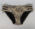 Ocean Blues Swim Briefs Women's Small Brown Strappy Bikini Bottom Full Coverage