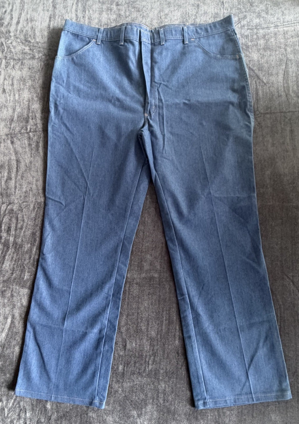 Basic Editions Comfort Action Stretch Men’s 46W X 32L Denim Blue Light Jeans NWT