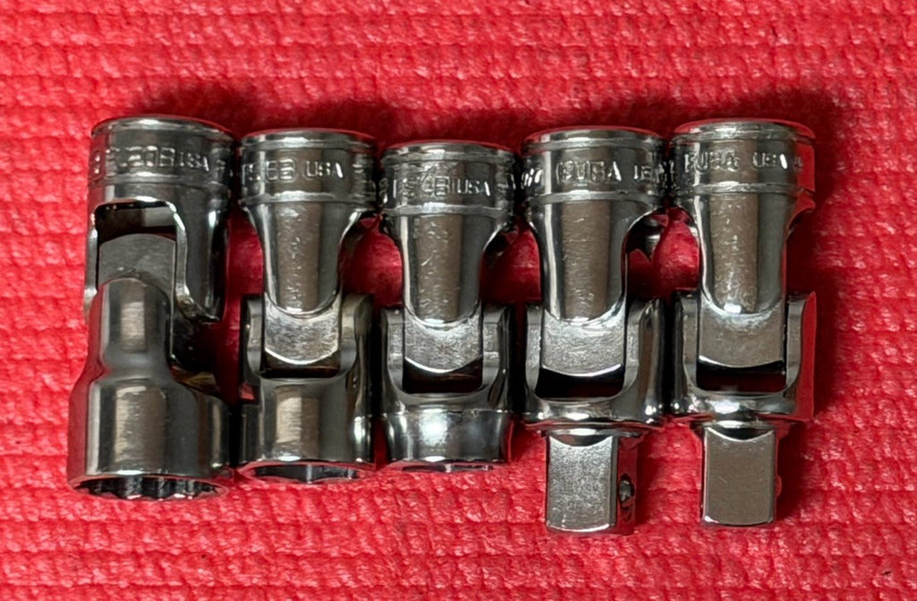 NEW Snap-On Tools 5PC 3/8" Drive SAE Universal Swivel Socket Set Made in USA