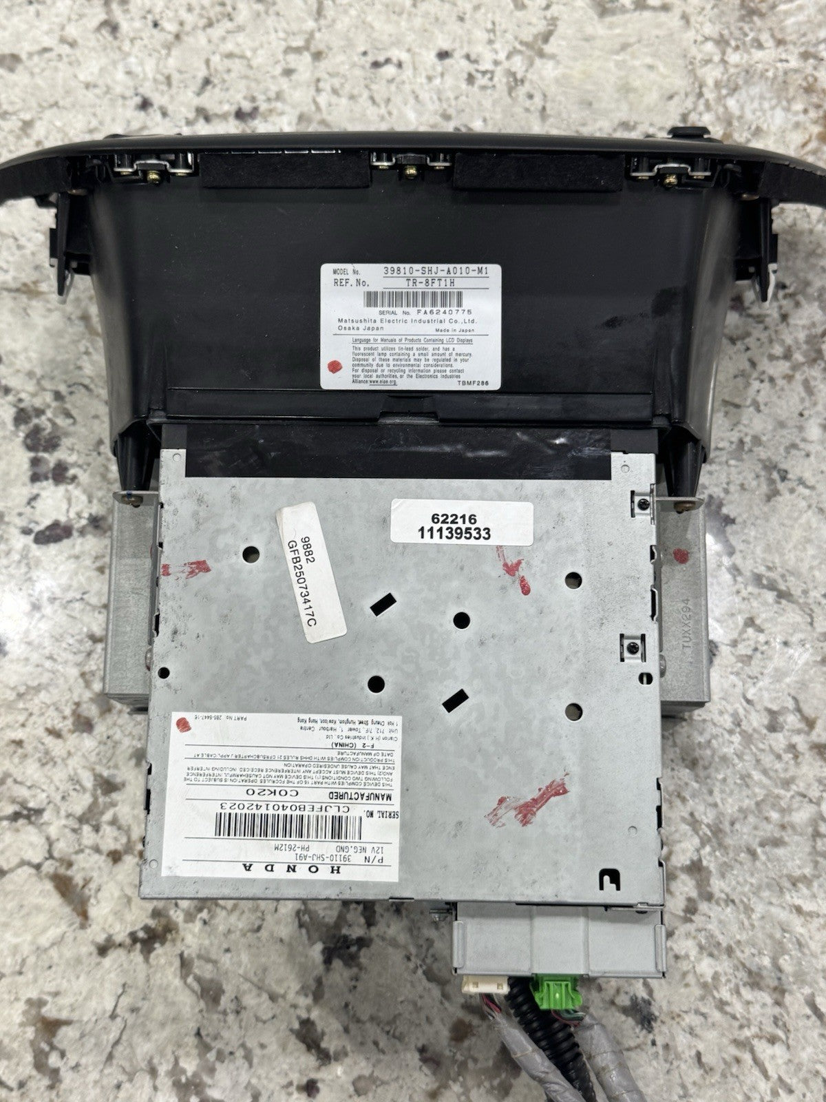 2005-2010 Honda Odyssey GPS Navigation Display Screen 39810-SHJ-A010-M1 OEM