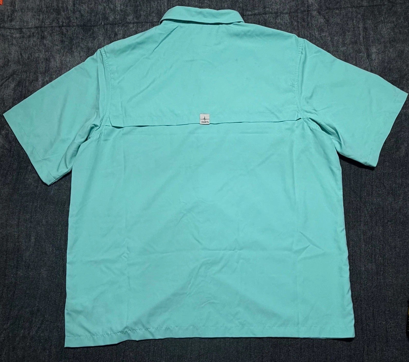 Habit Fourche Mountain River Guide Fishing Shirt Men's X-Large Aqua Green