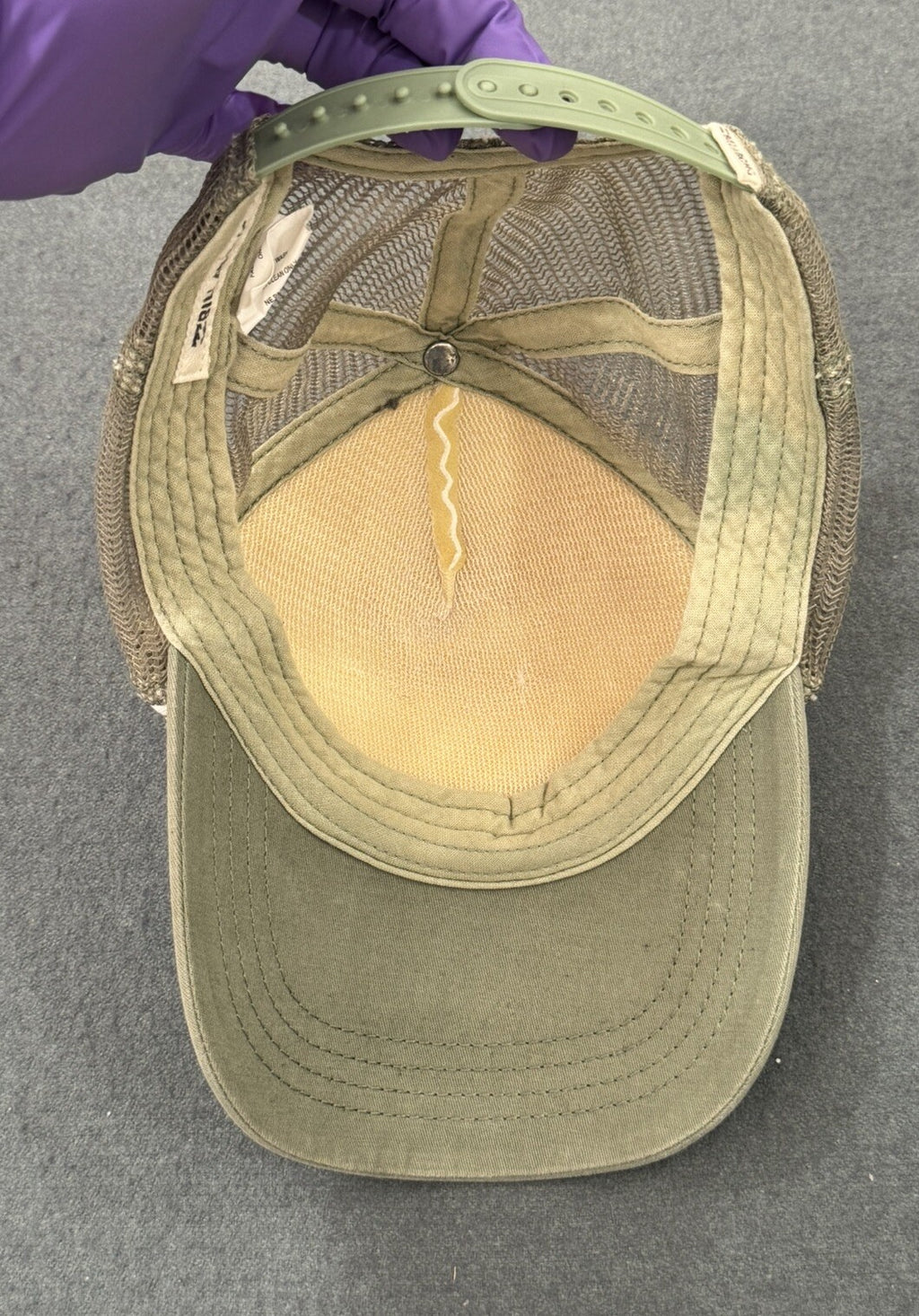 Vintage Billabong Find Adventure One Size Adjustable Hat White & Green Rare C1