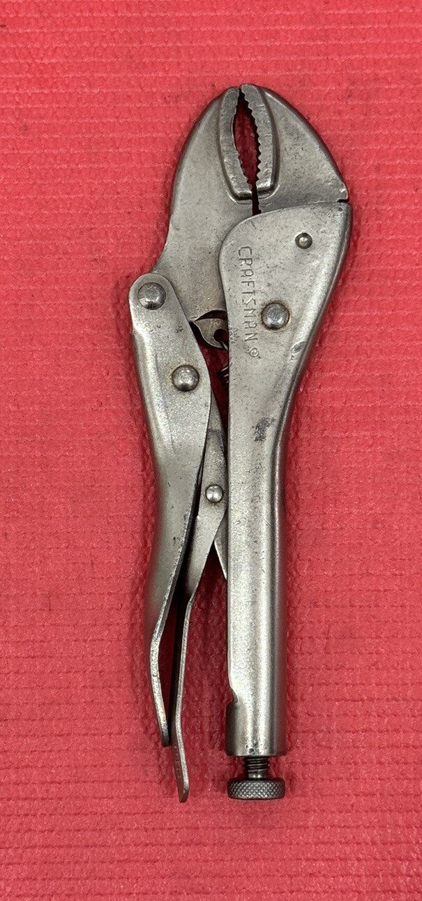 VINTAGE CRAFTSMAN CIRCLE I  7" STRAIGHT JAW LOCKING PLIERS VISE-GRIP  USA