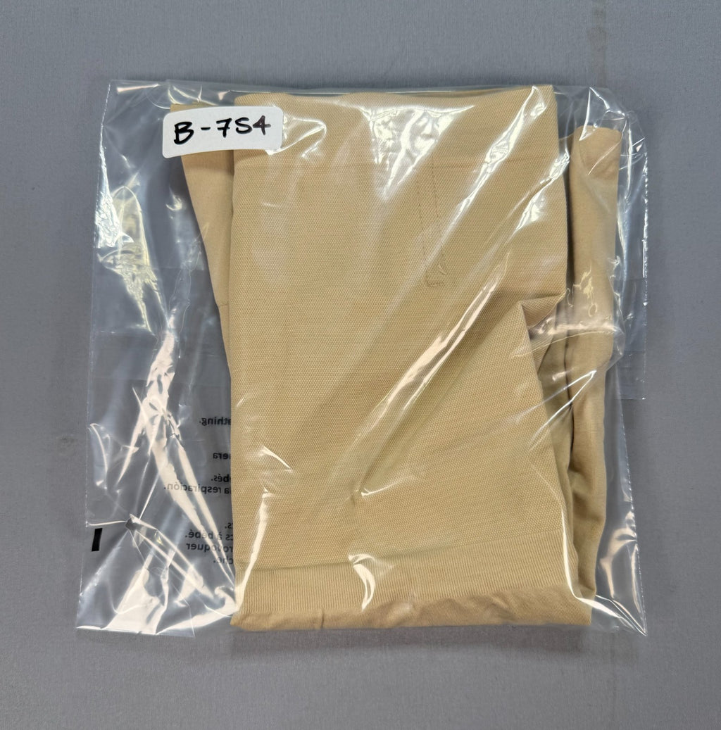 Women High Waisted Shapewear Short S Beige Tummy Control Seamless Body Shaper