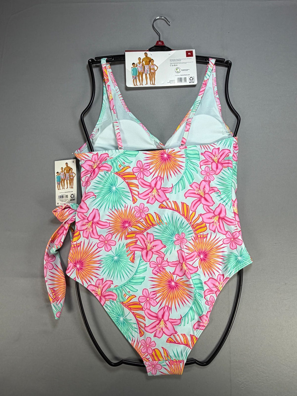 Member's Mark Adjustable Strap One-Piece Swimsuit Women's XL Multicolor Floral