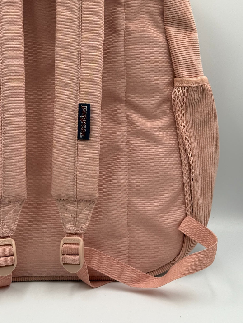 NWT JanSport Cross Town Plus Remix Misty Rose Corduroy Backpack 15" School Bag