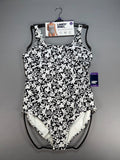 Lands' End Chlorine Resistant Soft Cup One-Piece Swimsuit Women 2XL Black/White