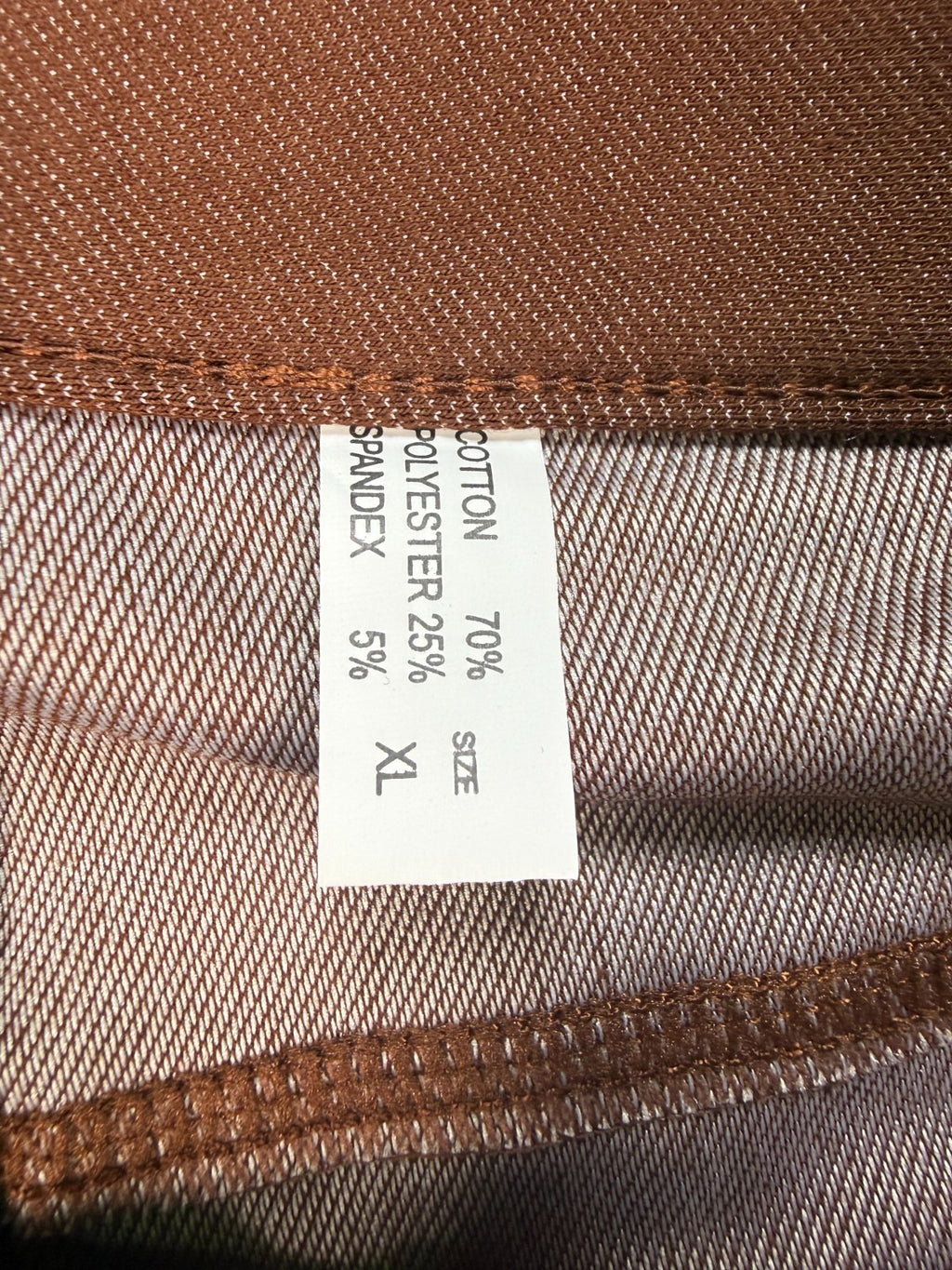 NWT Prolific Health Twill Slim Pants Womens XL Rust Brown Stretch Classic Preppy