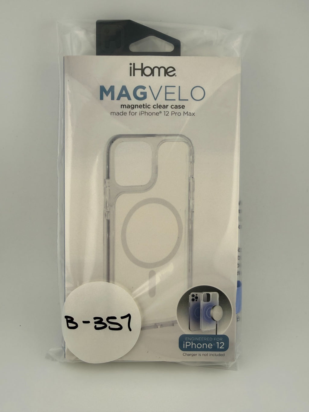 NEW iHome MAGVELO MagSafe Compatible Slim Magnetic Clear Case iPhone 12 Pro Max