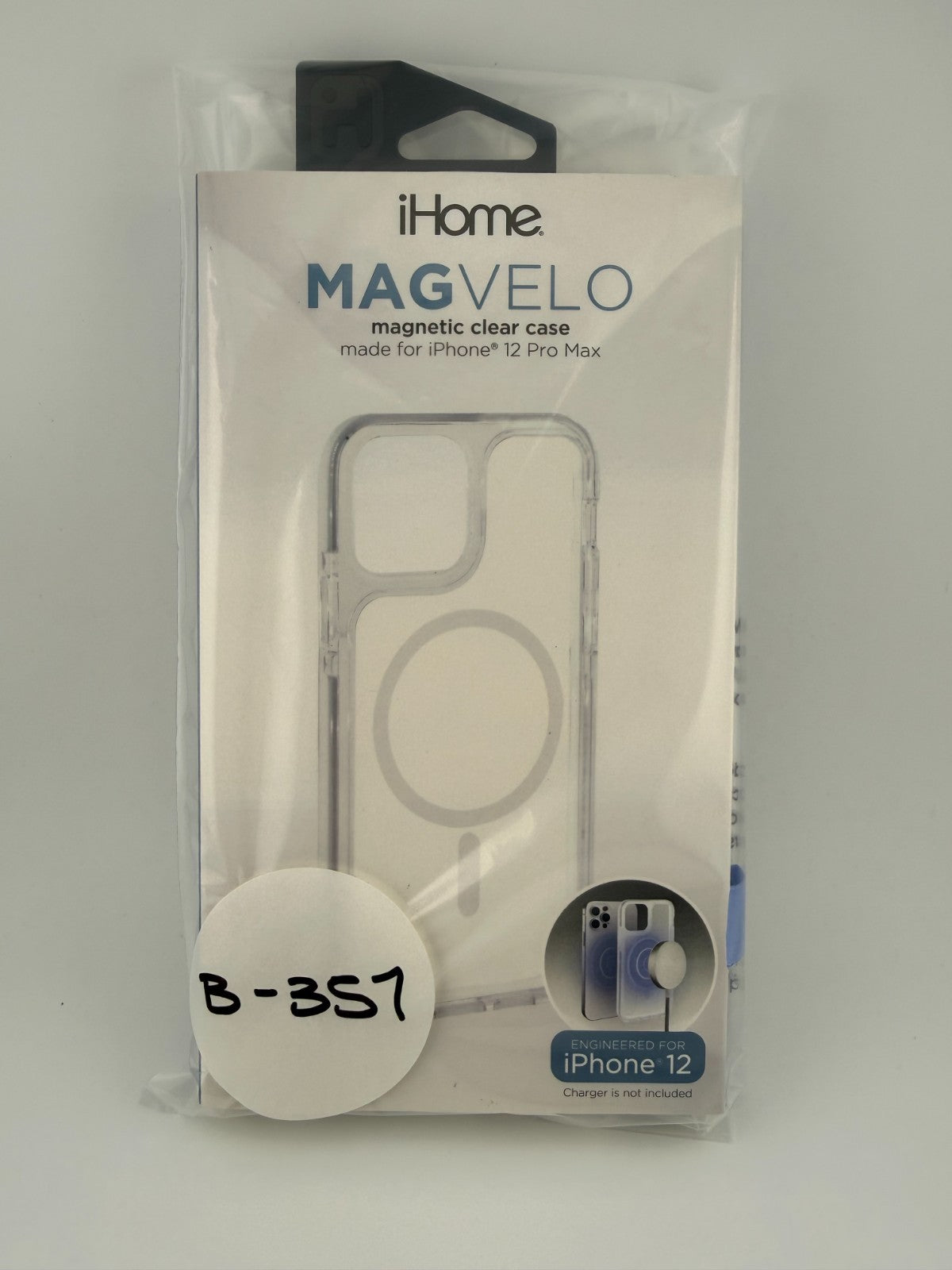 NEW iHome MAGVELO MagSafe Compatible Slim Magnetic Clear Case iPhone 12 Pro Max