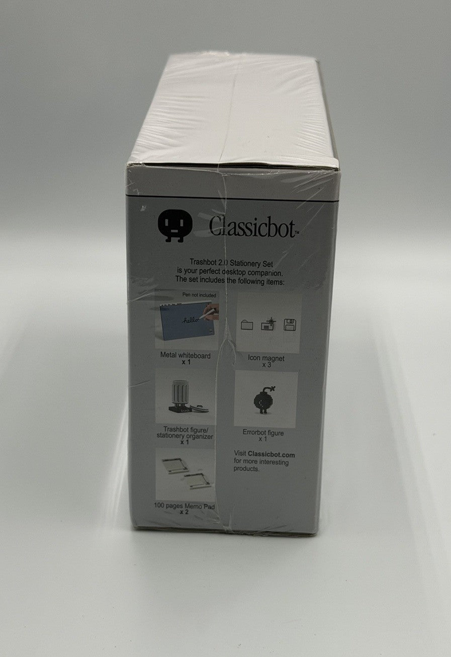 Trashbot 2.0 Stationery Set Retro Desk Organizer Classic Bot & Whiteboard NEW