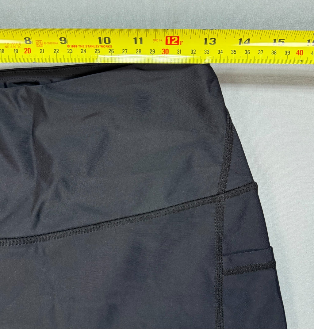 Gradual High Waisted Biker Shorts Women's Large Black Pockets Gym Yoga Shorts
