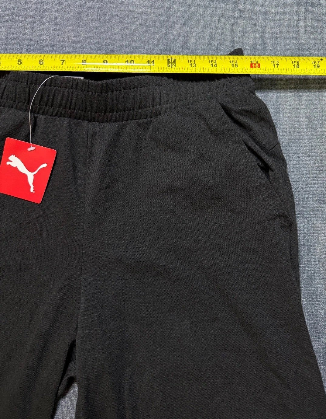 NWT PUMA Essential Jersey Shorts Men’s Large Black Elastic Waist Lightweight