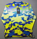Create 2MRW Crew Neck Sweatshirt Men Small Blue Camo Long Sleeve w/ Ribbed Hems