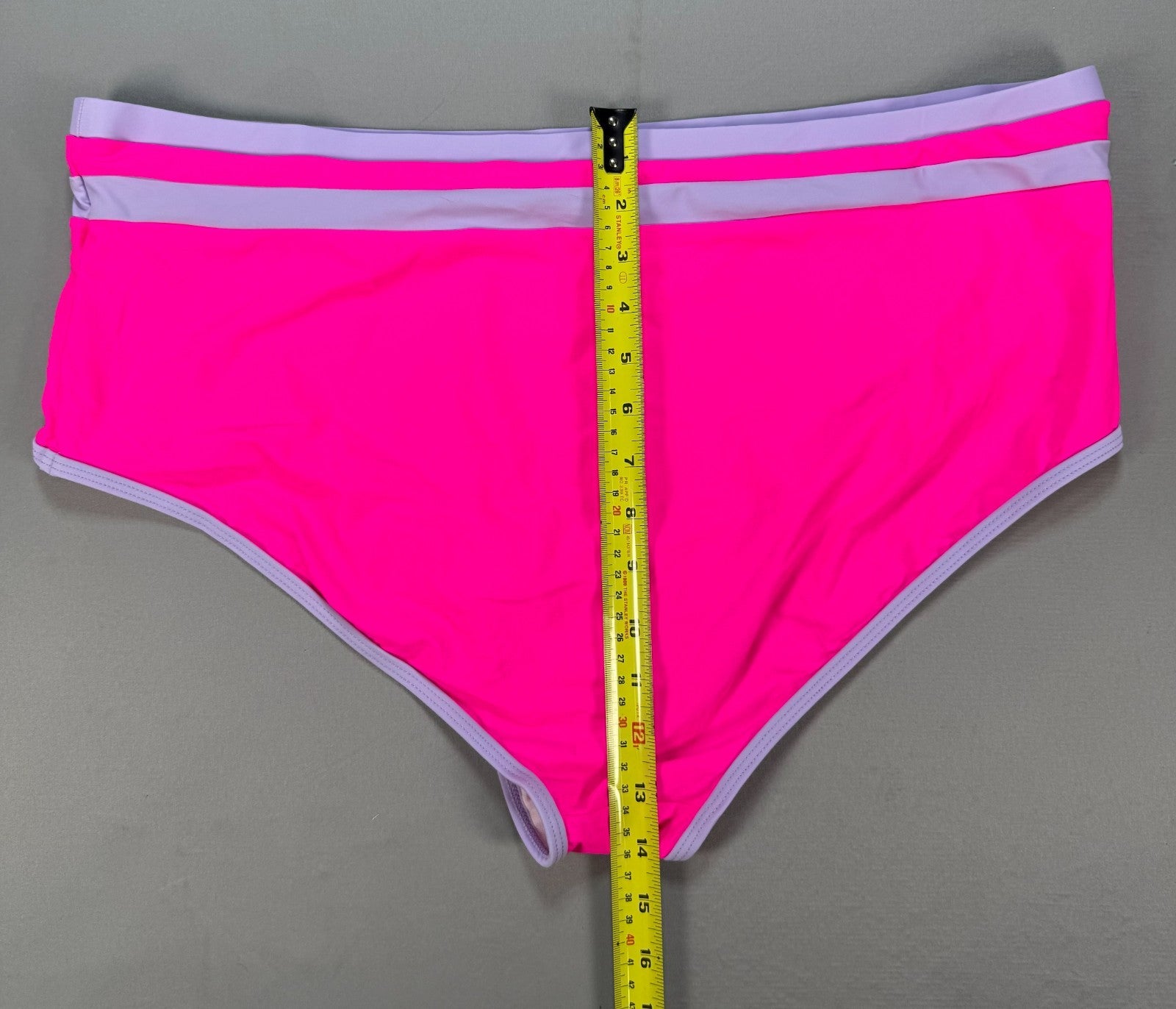 Soucrat High Waisted Two-Piece Bikini Set Women's 3X Pink Purple Sporty Swimsuit