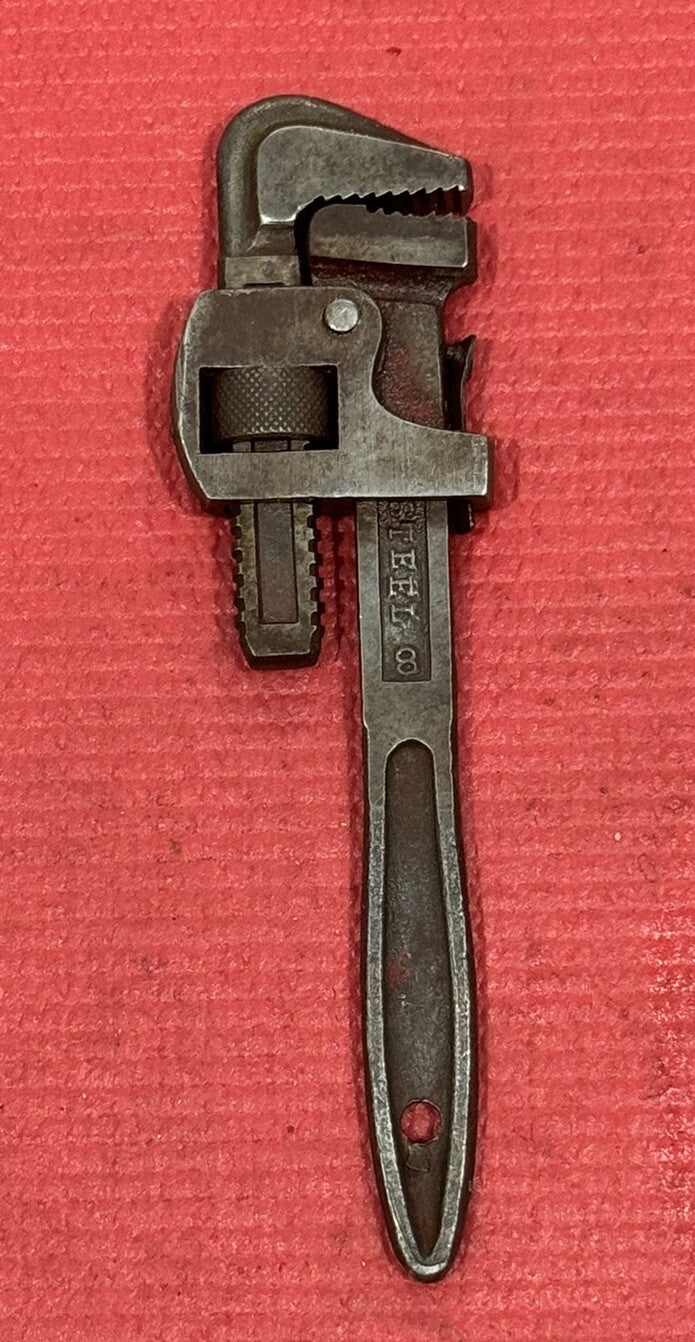 Vintage Steel 8" Pipe Adjustable Wrench Pipe Wrench