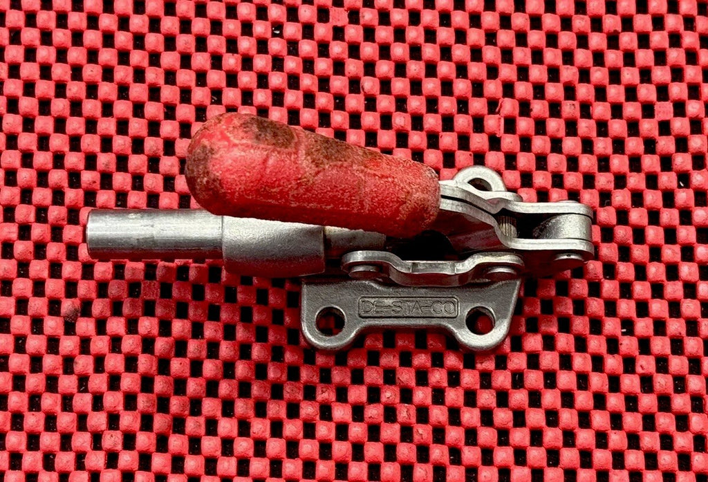 DE-STA-CO 603-SS Straight Line Action Clamp With Red Handle M8