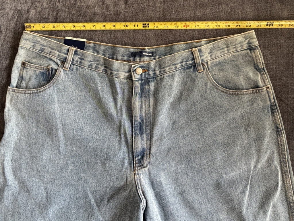 Basic Editions Regular Fit Men’s 48W X 30L Denim Blue Light Jeans NWT