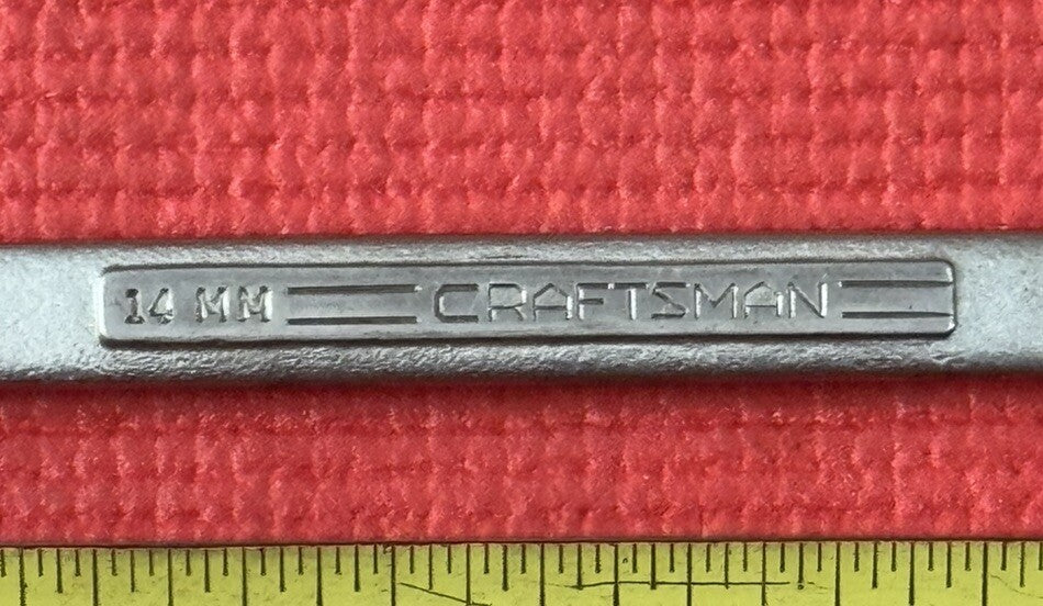 Vintage Craftsman V Series 14MM Combination Wrench 12 Pt Metric Made in USA Nice