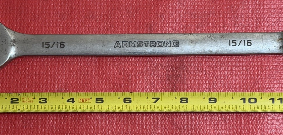 Armstrong Tools USA 25-230 15/16” Combination Wrench Polished Chrome, 12 Point