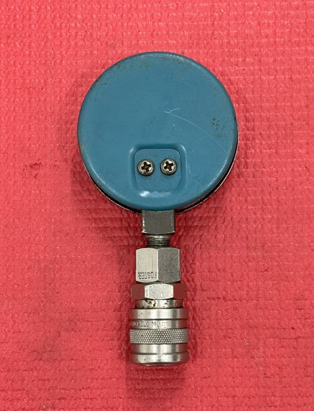 Vintage 300 PSI Compression Tester Meter Guage w/ Foster 2803 Air Hose Fittings