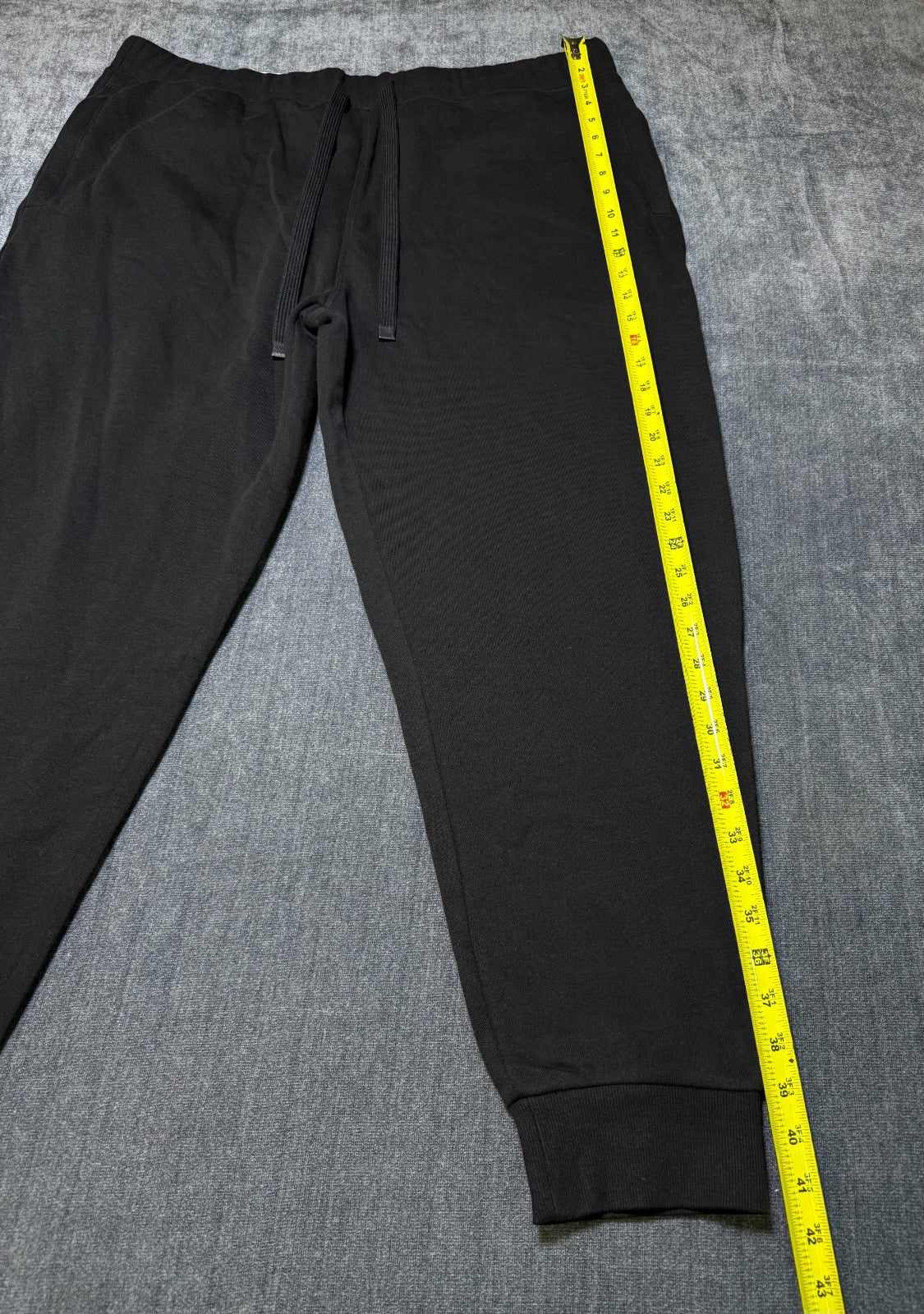 NWT Member's Mark Newport Fleece Joggers Men's 2XL Black Tapered Fit Drawstring