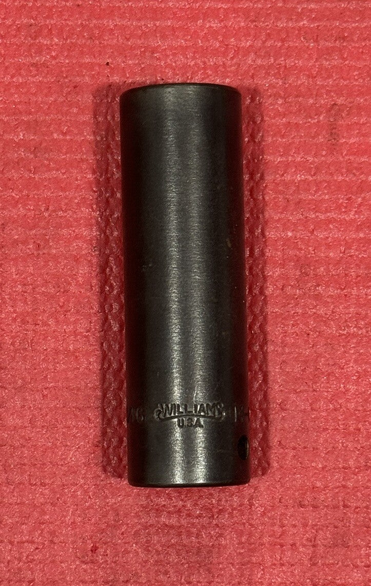 Vintage Williams Tools 14-622, 1/2" Drive SAE 11/16" Well Deep Impact Socket USA