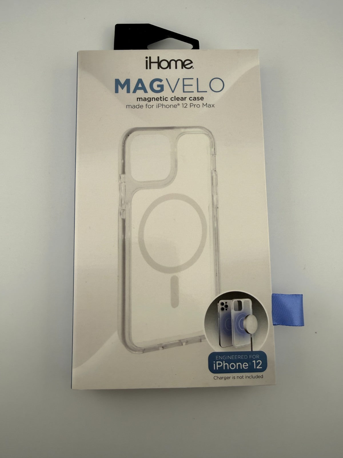 NEW iHome MAG VELO Clear/White Magnetic Clear Protective Case iPhone 12 Pro Max