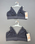NWT All.You.LIVELY the Busty Stripe Mesh Bralette Bra Women's 2 Gray - Set of 2