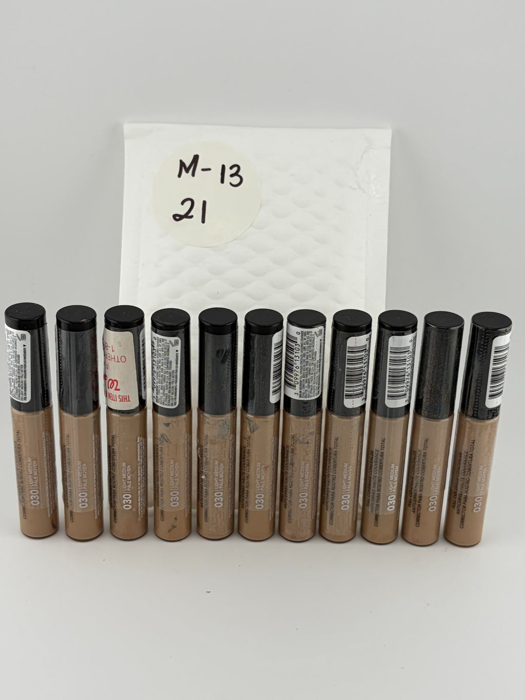 New Revlon ColorStay Full Coverage Concealer Makeup 030 Light Medium - Set of 11