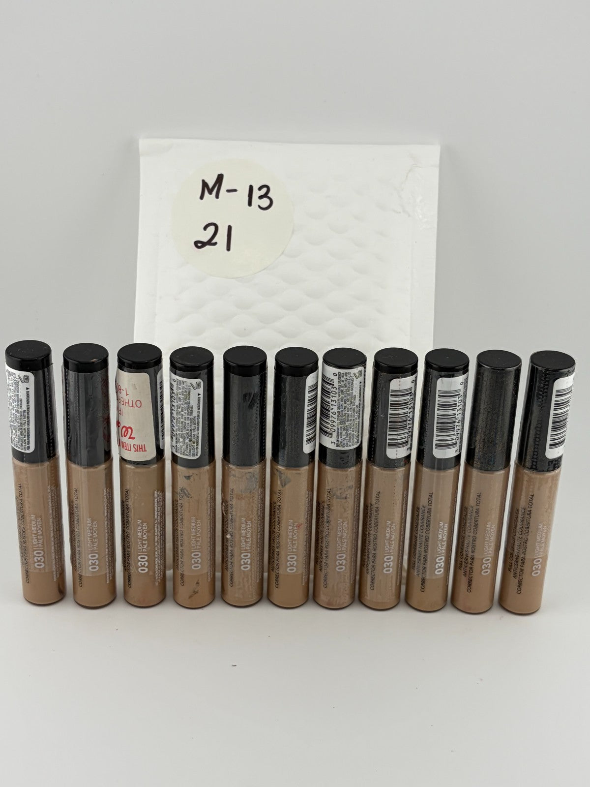 New Revlon ColorStay Full Coverage Concealer Makeup 030 Light Medium - Set of 11