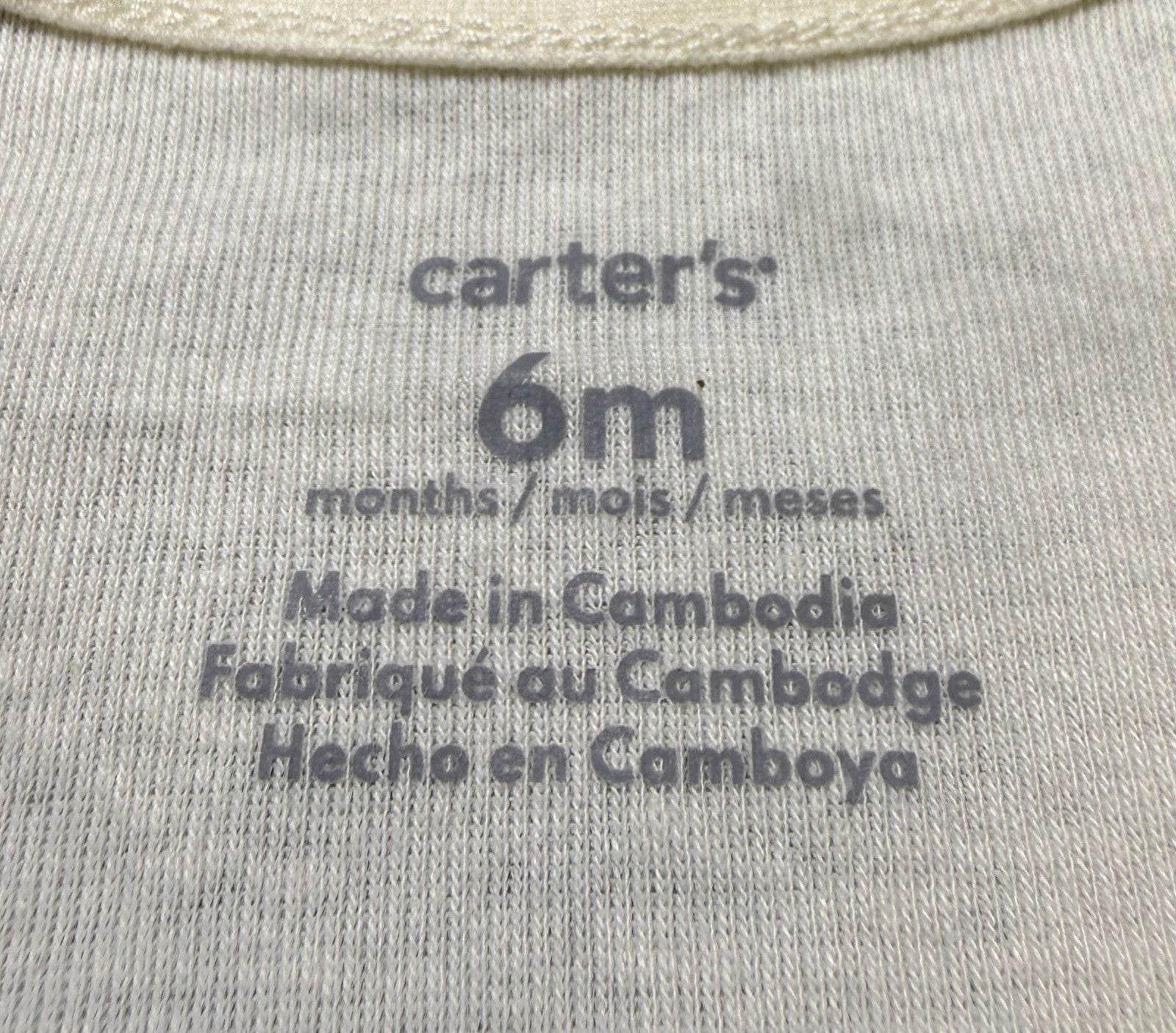 NWT Carter's 3-Piece Outfit Set Baby Girls 6 Months Taupe Long Sleeve Comfort