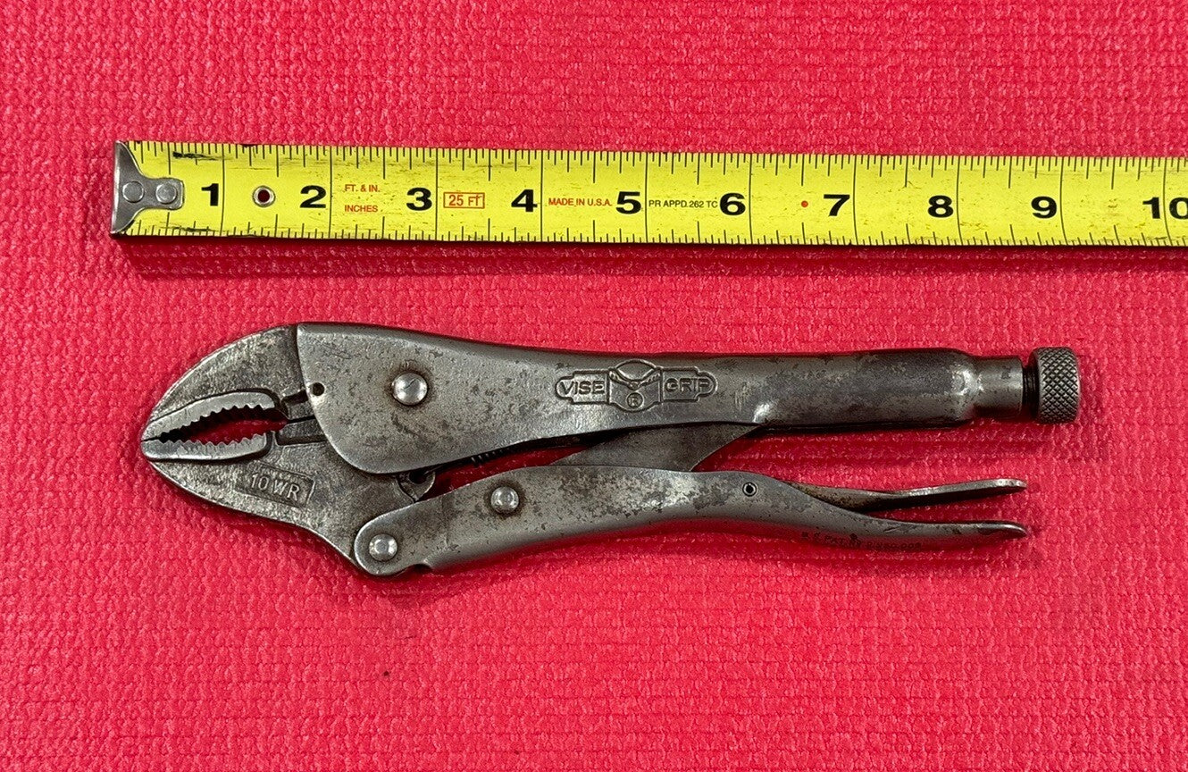 Vintage Rare ViseGrip Petersen Dewitt 10WR, 9" Locking Pliers Made in USA