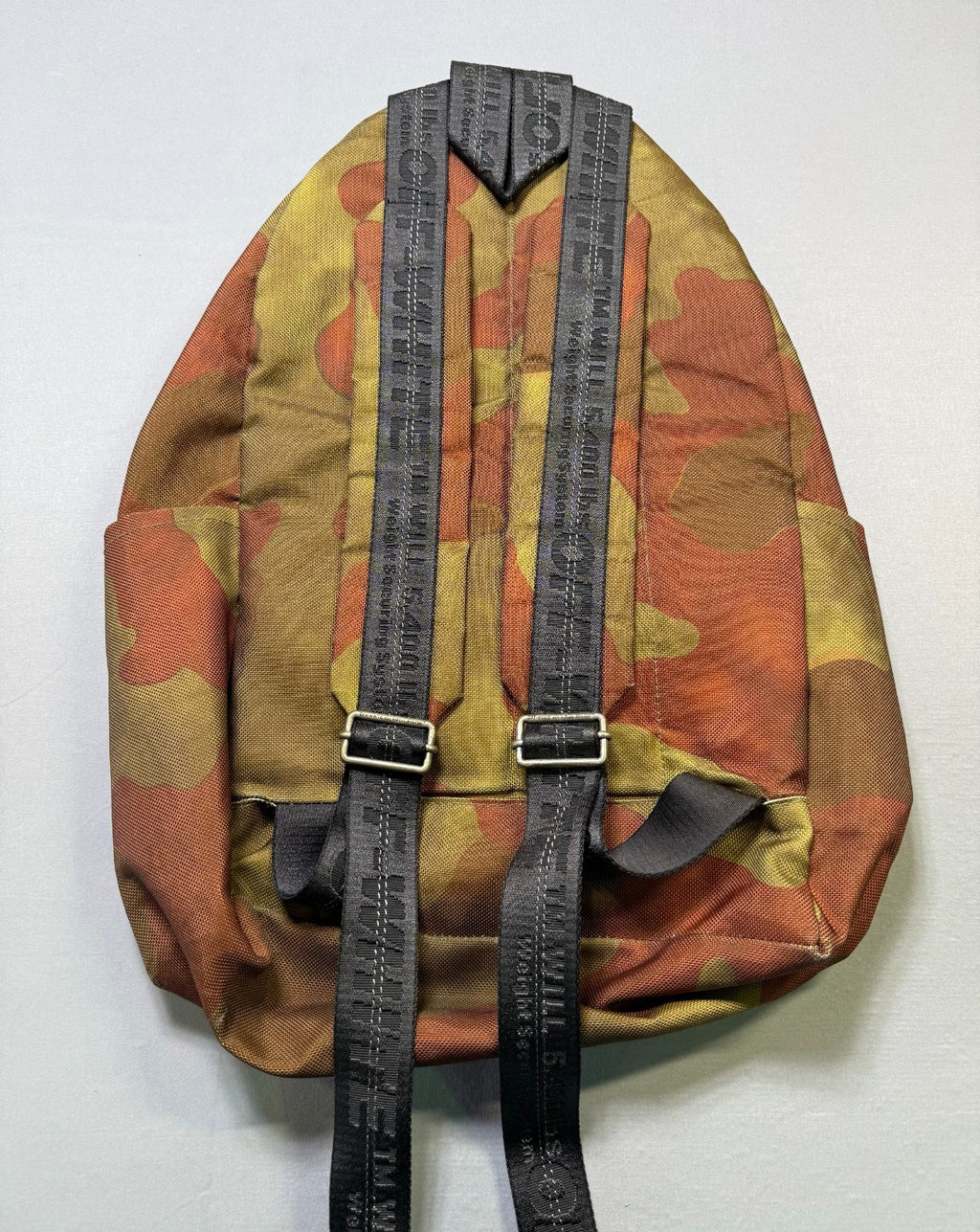 Off-White Camouflage Arrow Backpack Unisex Waterproof Outdoor Hiking 100% Nylon
