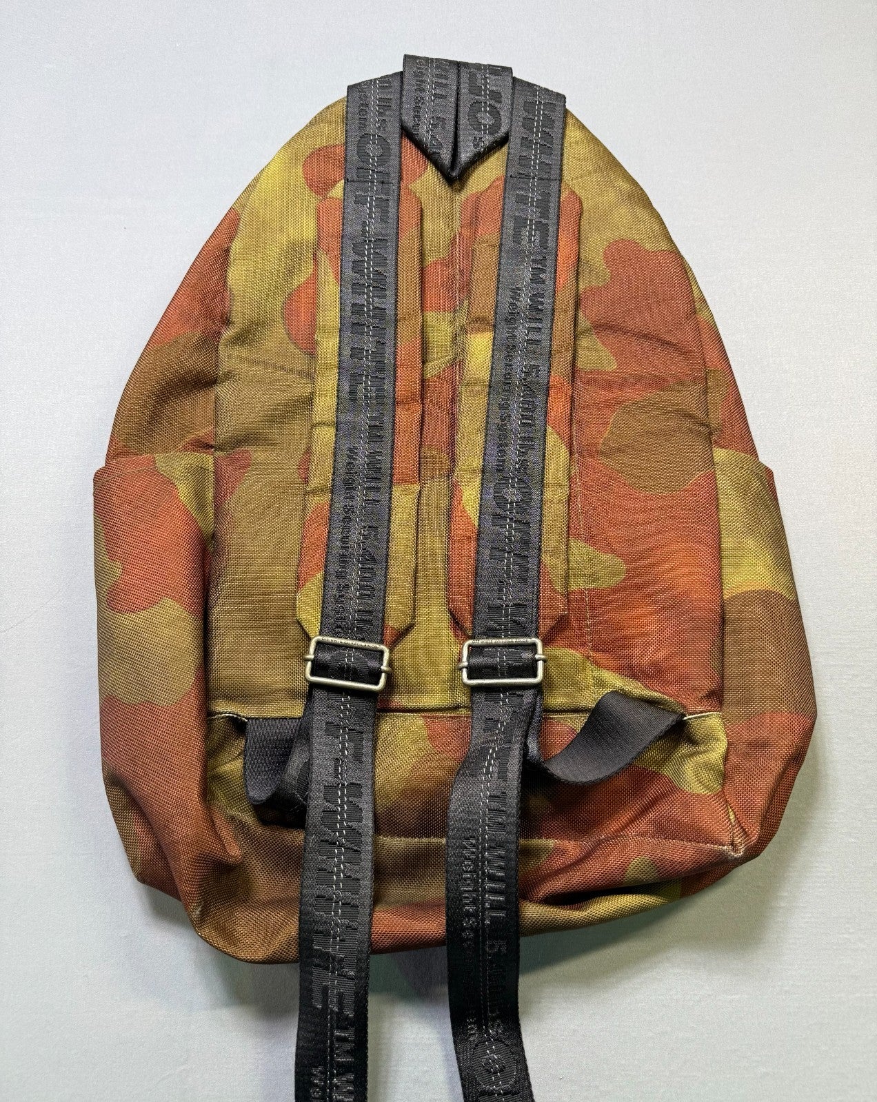 Off-White Camouflage Arrow Backpack Unisex Waterproof Outdoor Hiking 100% Nylon
