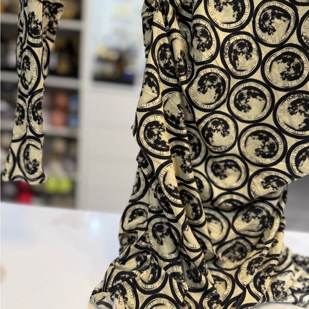 Off-White Moon Sec Skin Twist mini Dress Black and Cream