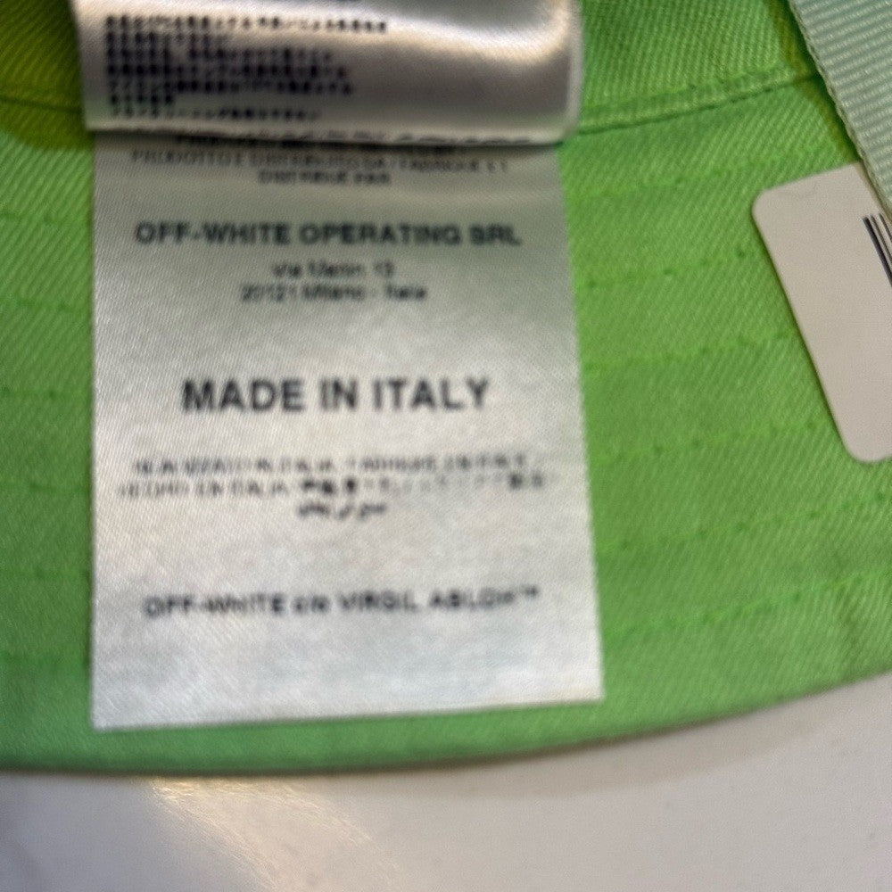 Off-White Lime Green Bucket Hat - Special Edition