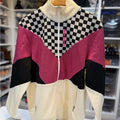 Palm Angels Cream and Pink Checkered Jacket Size Large