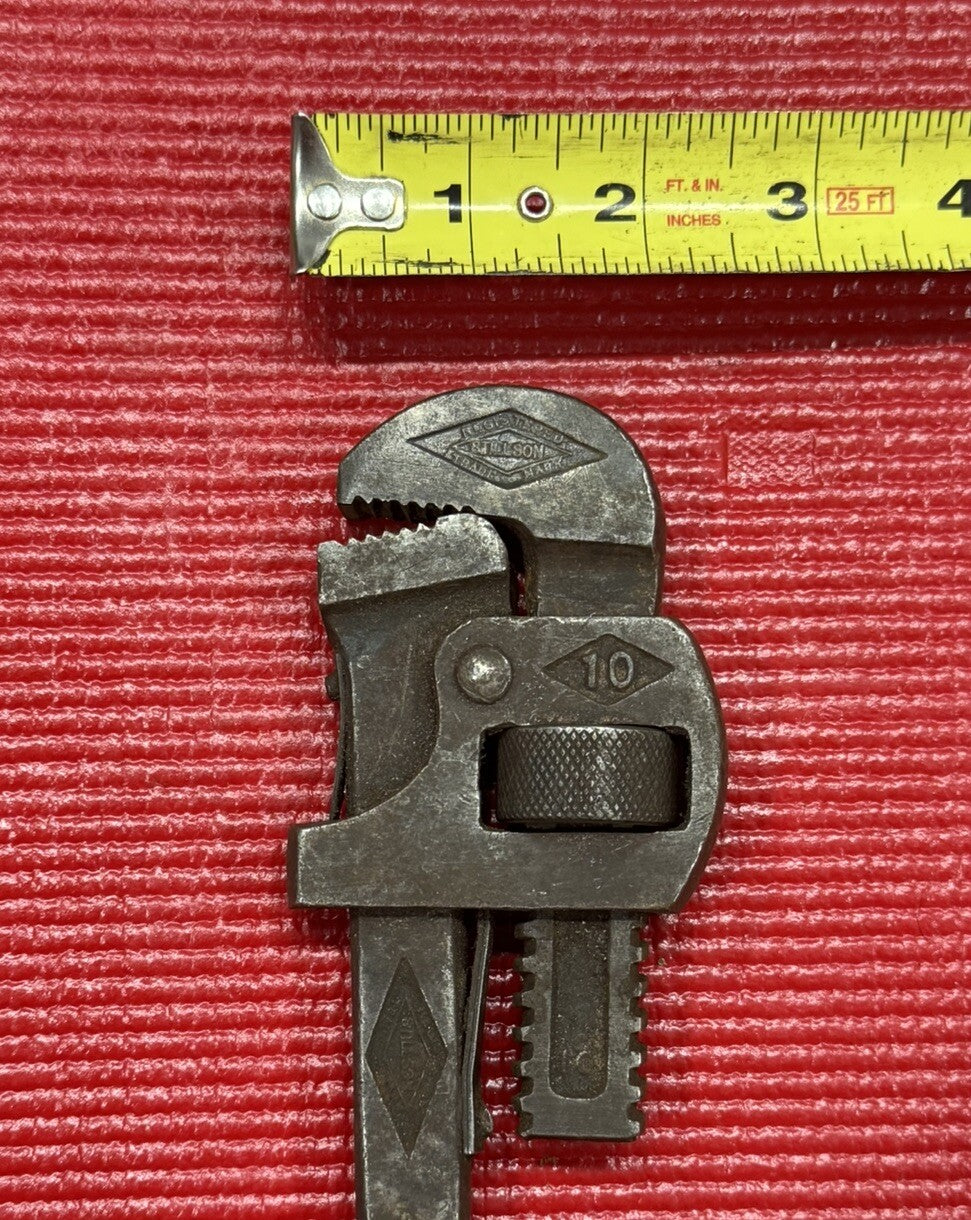 Vintage Stillson Walworth Mfg Pipe Monkey Wrench 10’’ Made in Boston M.A. USA