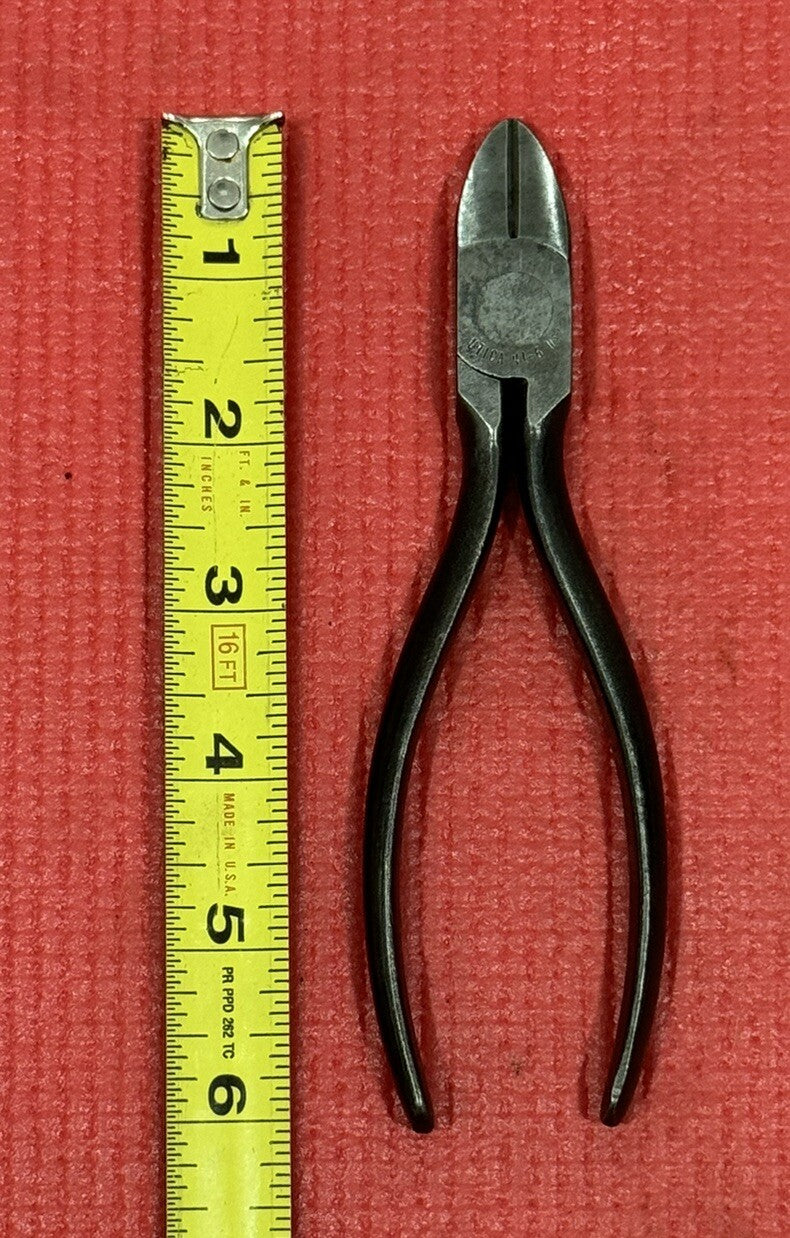 VINTAGE UTICA 41-6 DIAGONAL CUTTING PLIERS 6”MADE IN USA NICE!