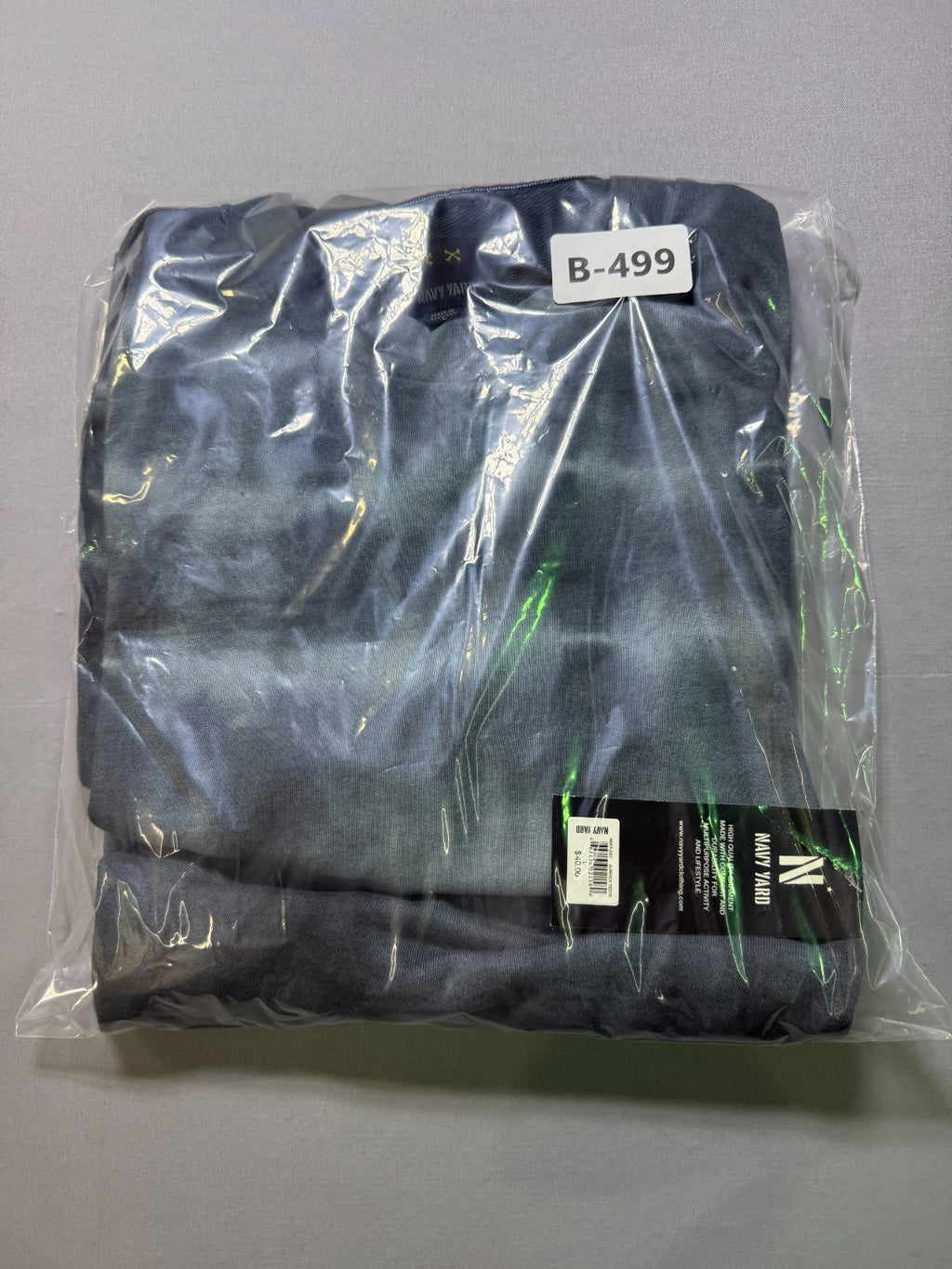 NWT Navy Yard Tie-Dye Sweater Men's Large Navy Gray Knit Long Sleeve Casual Wear